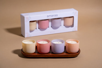 Colourful U Glass Scented Candles Set of 4 | Votives