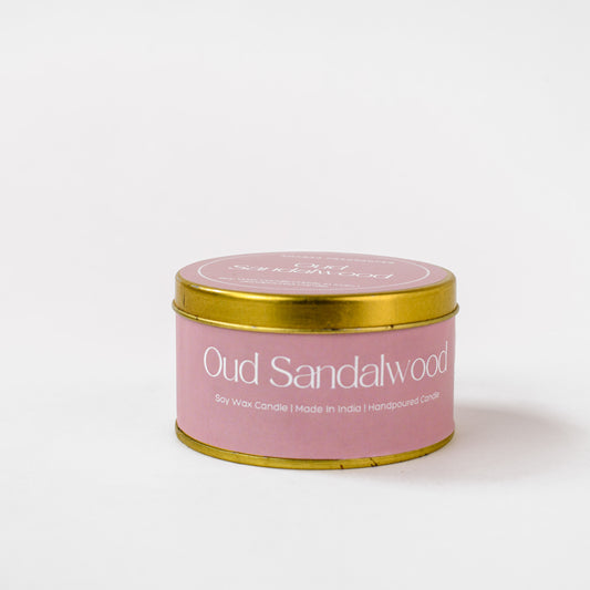 Oud Sandalwood Tin Scented Candle