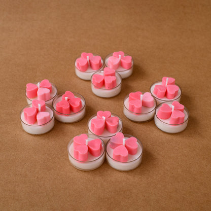 Heart Tea Light Scented Candle Set Of 12