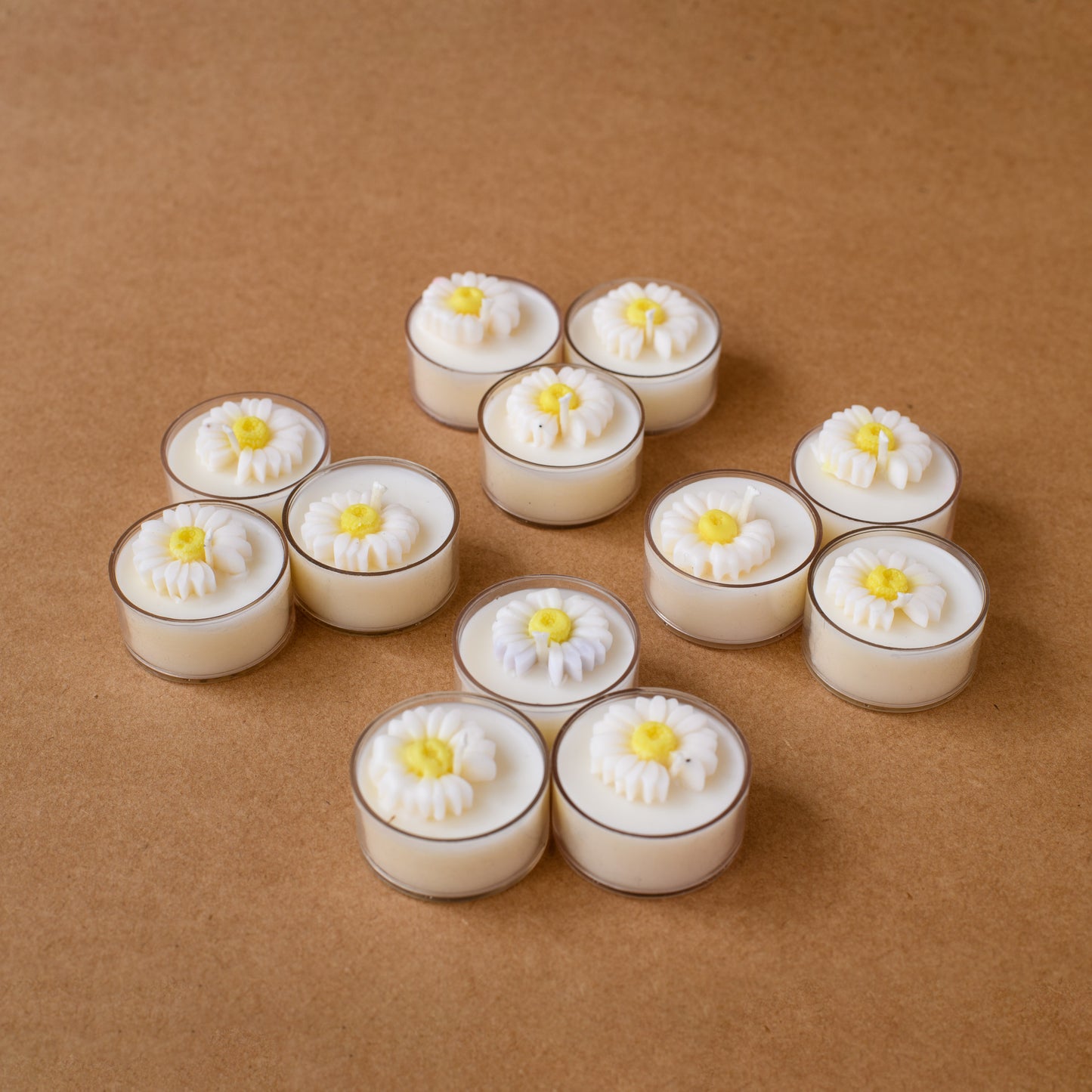 Daisy Tea Light Scented Candle Set Of 12