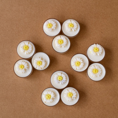 Daisy Tea Light Scented Candle Set Of 12